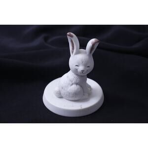 Sunny Animals by Heartline, White Rabbit, Porcelain, Figurine, 4", Cute Animal,